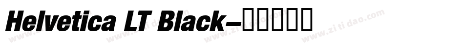 Helvetica LT Black字体转换